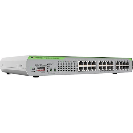 Allied Telesis 24X 10/100/1000T Unmanaged Switch w/ Internal Psu, Us Power Cord, AT-GS920/24-10
